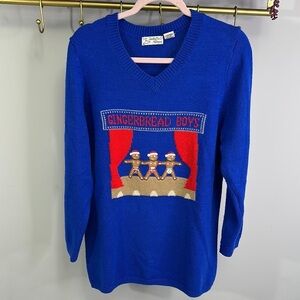 Blue Gingerbread boys Women’s Sweater